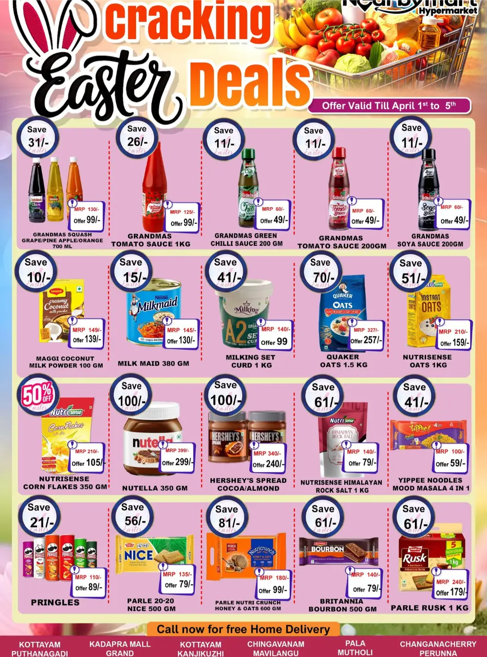 NearBy Mart Kottayam & Pala Easter Deals | Ends April 5