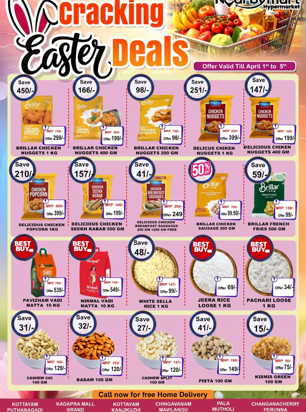 NearBy Mart Kottayam & Pala Easter Deals | Ends April 5