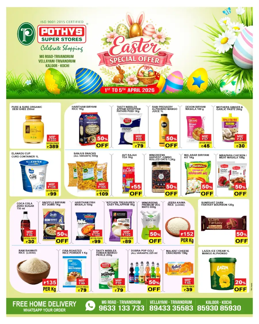 Pothys  | Easter Sale Offers & Grocery Deals April 2026