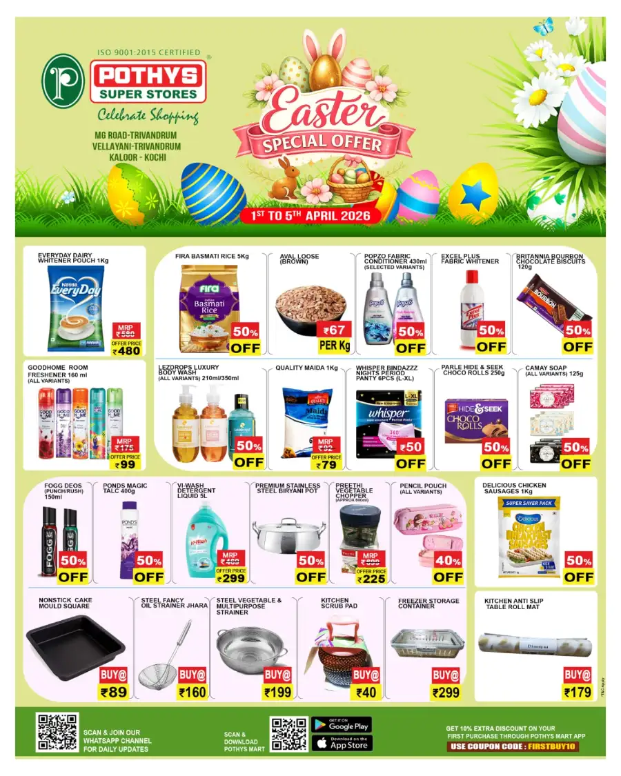 Pothys  | Easter Sale Offers & Grocery Deals April 2026