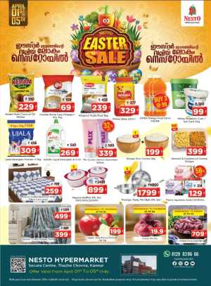 Nesto Kannur Easter Sale | Ends Sunday In Nesto Hypermarket Kannur