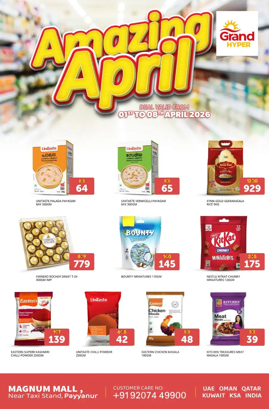 Grand Hyper Payyanur - Amazing April Grocery Offers at Magnum Mall
