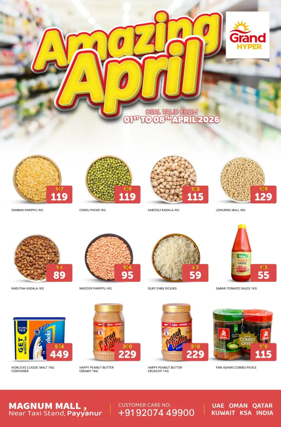 Grand Hyper Payyanur - Amazing April Grocery Offers at Magnum Mall