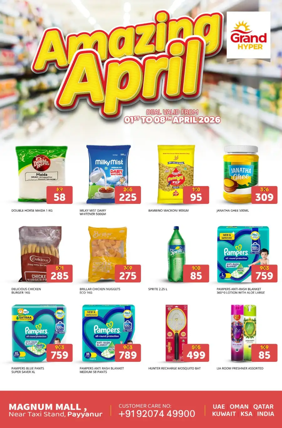 Grand Hyper Payyanur - Amazing April Grocery Offers at Magnum Mall
