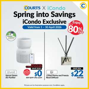 COURTS Singapore iCondo Promo | Ends 30 Apr flyer cover