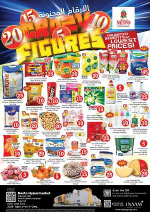 Nesto Fujairah Crazy Figures Offers | Best Grocery Deals April 2-5 In Nesto Hypermarket Fujairah