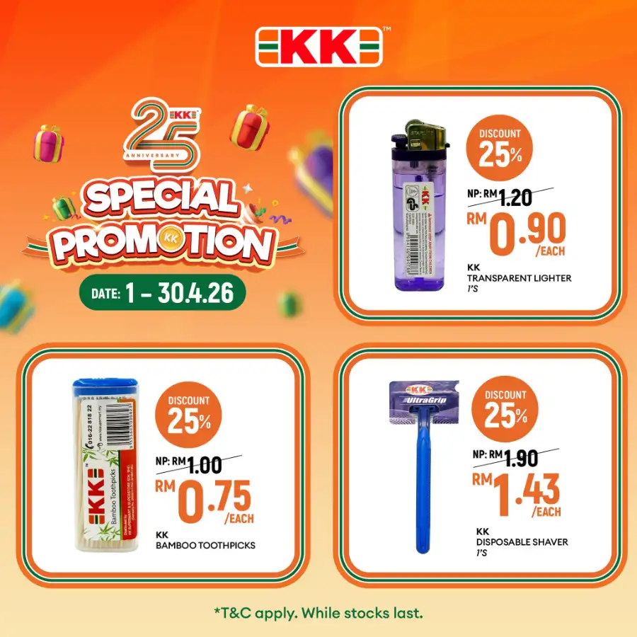 KK Super Mart Malaysia 25th Anniversary Sale | Ends 30 Apr