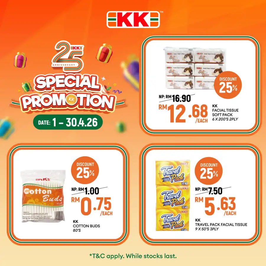KK Super Mart Malaysia 25th Anniversary Sale | Ends 30 Apr