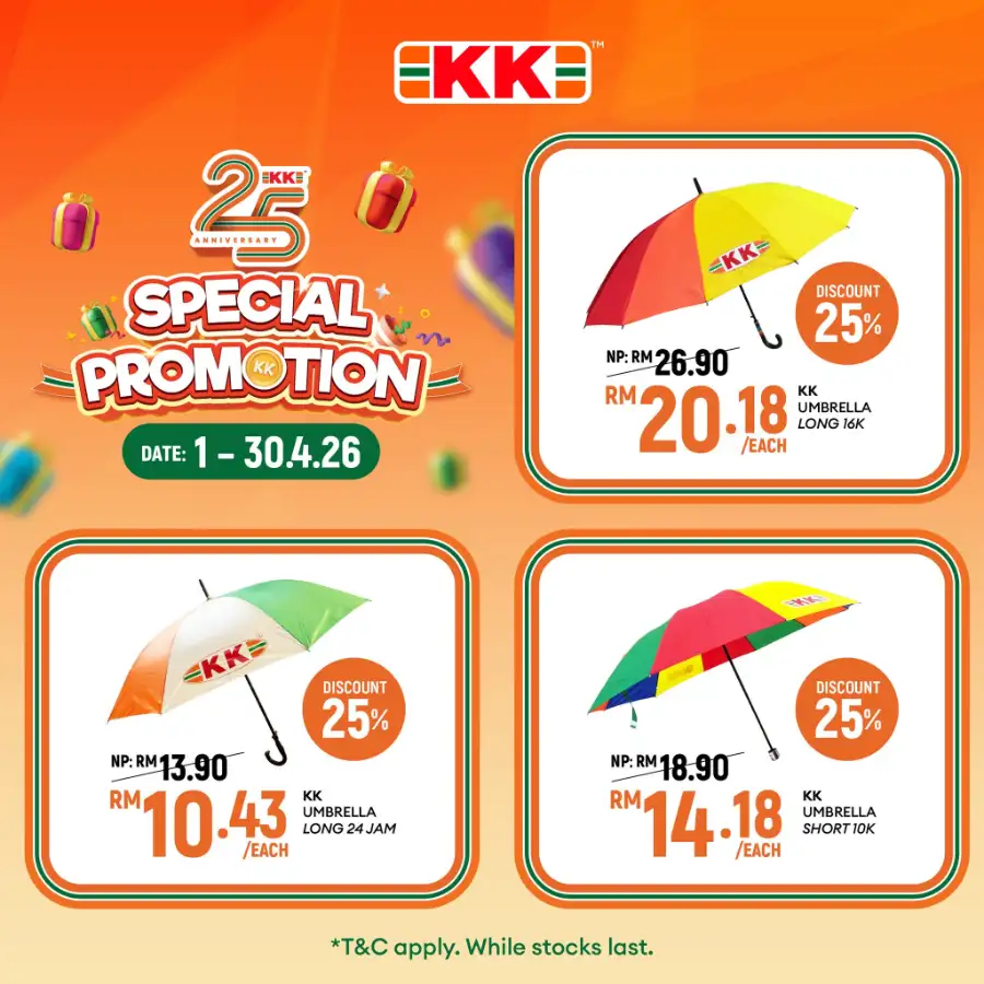 KK Super Mart Malaysia 25th Anniversary Sale | Ends 30 Apr