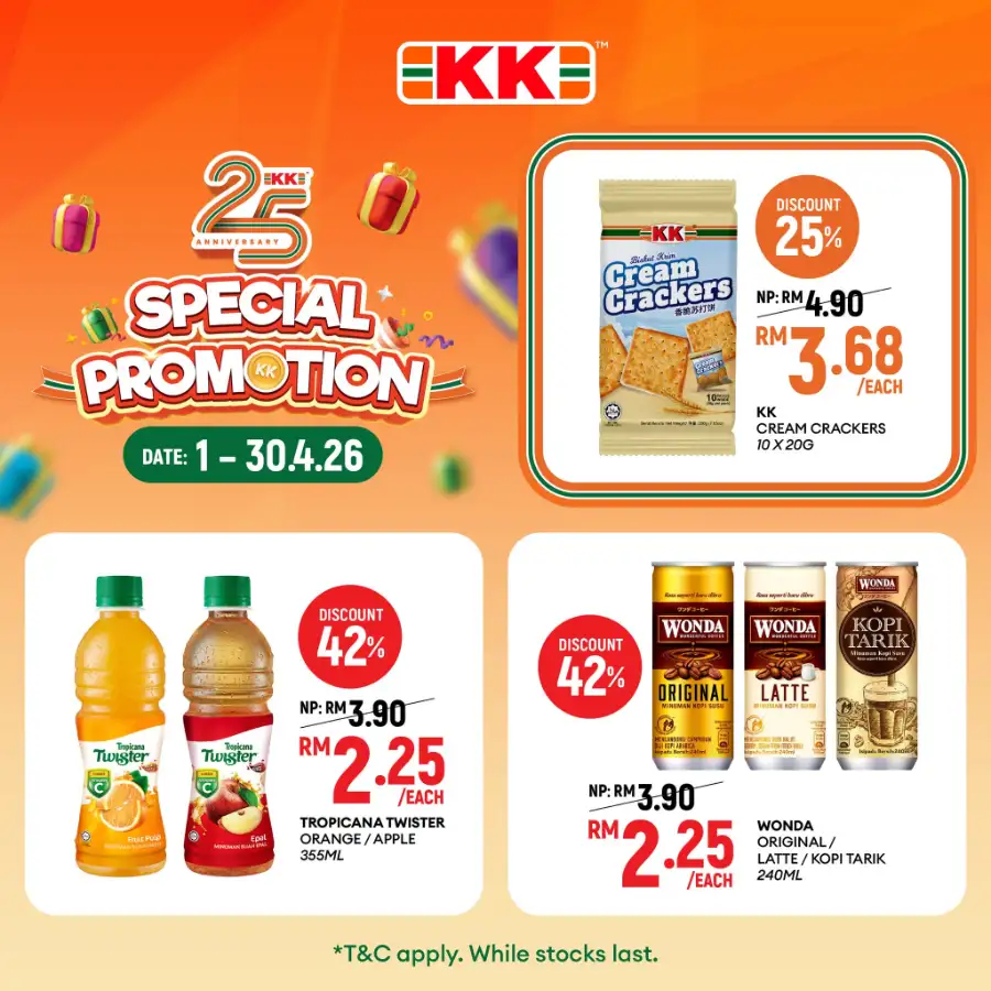 KK Super Mart Malaysia 25th Anniversary Sale | Ends 30 Apr
