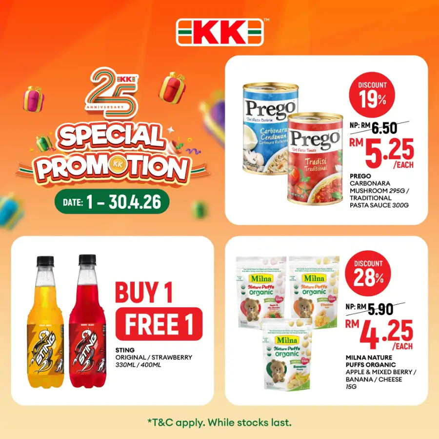 KK Super Mart Malaysia 25th Anniversary Sale | Ends 30 Apr