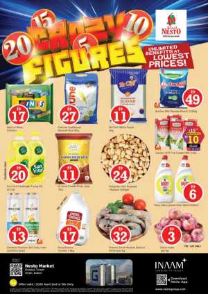 Nesto Arjan Dubai Crazy Figures Offers - 2nd to 5th April 2026 In Nesto Hypermarket Dubai