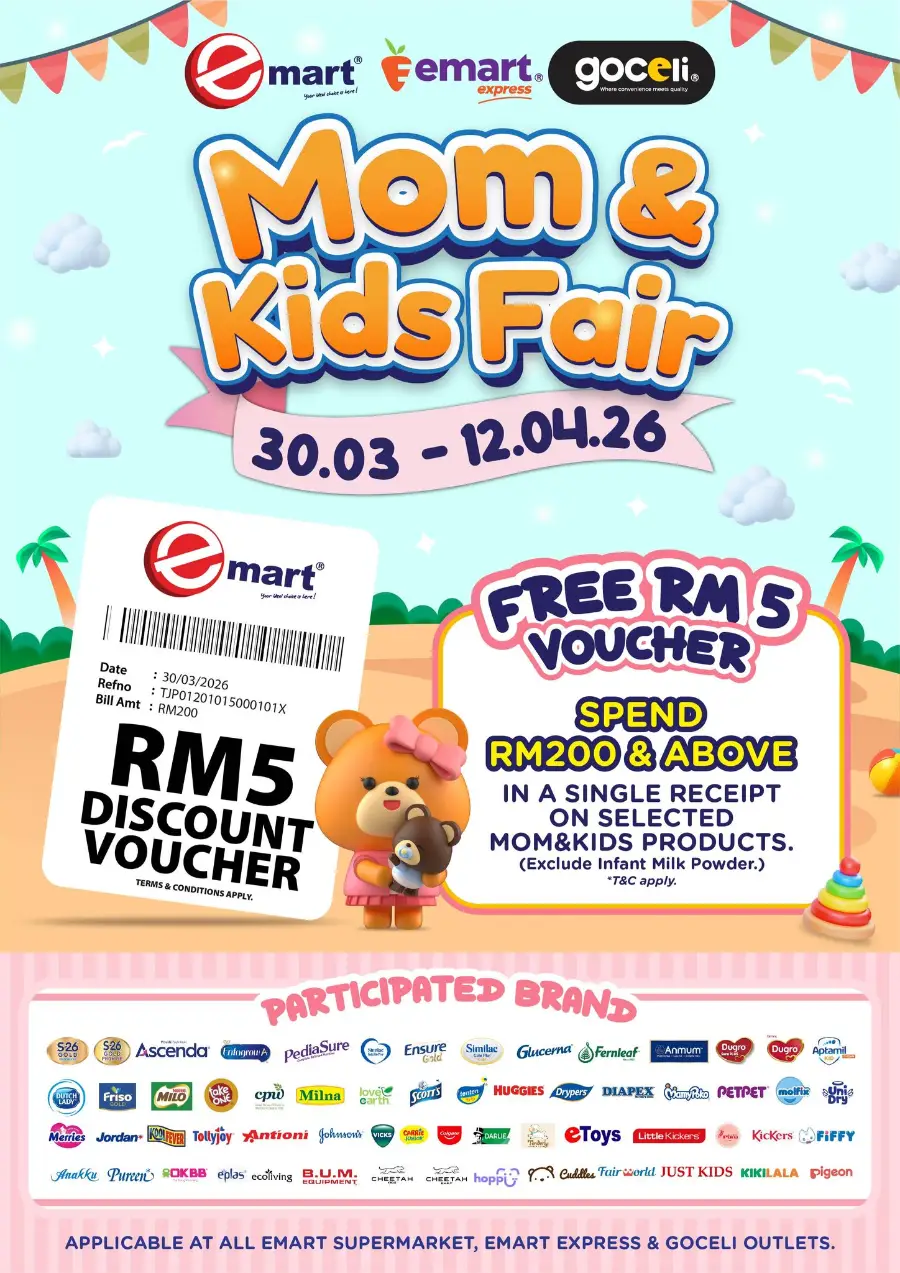 Emart Malaysia Mom & Kids Fair | Ends 12 April