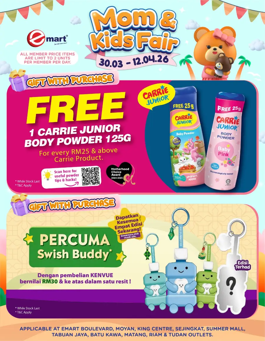 Emart Malaysia Mom & Kids Fair | Ends 12 April