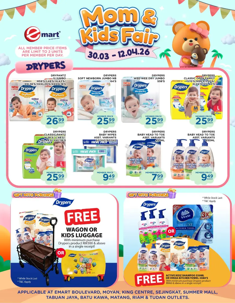 Emart Malaysia Mom & Kids Fair | Ends 12 April