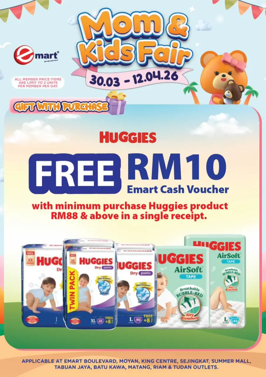 Emart Malaysia Mom & Kids Fair | Ends 12 April