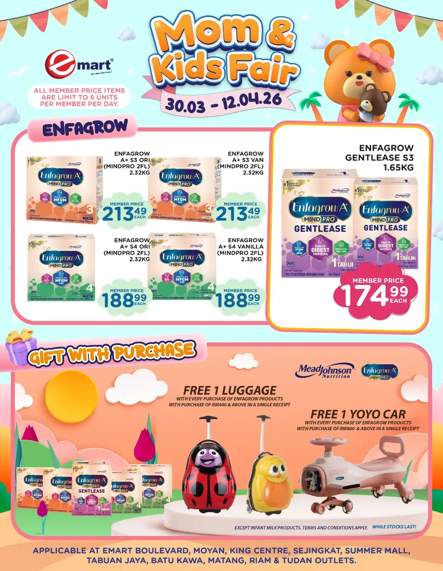 Emart Malaysia Mom & Kids Fair | Ends 12 April