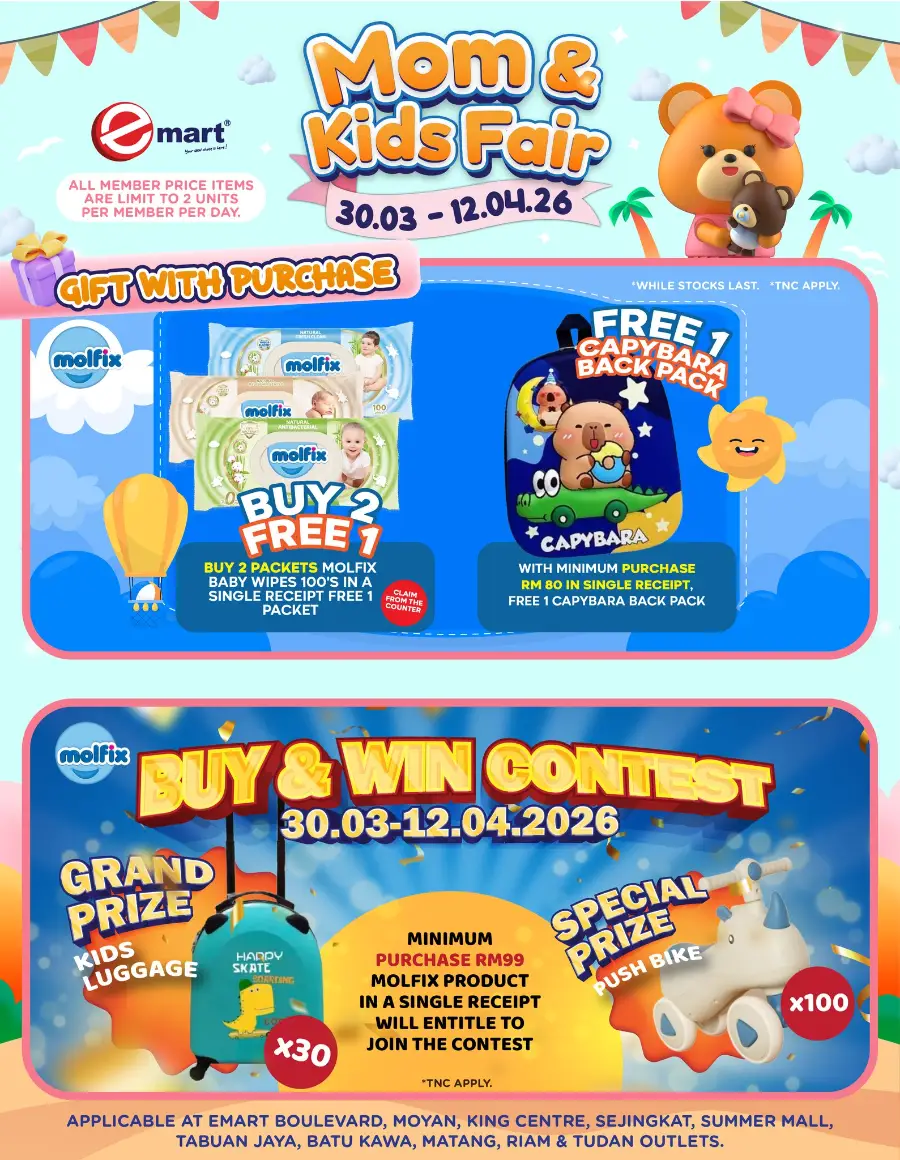 Emart Malaysia Mom & Kids Fair | Ends 12 April