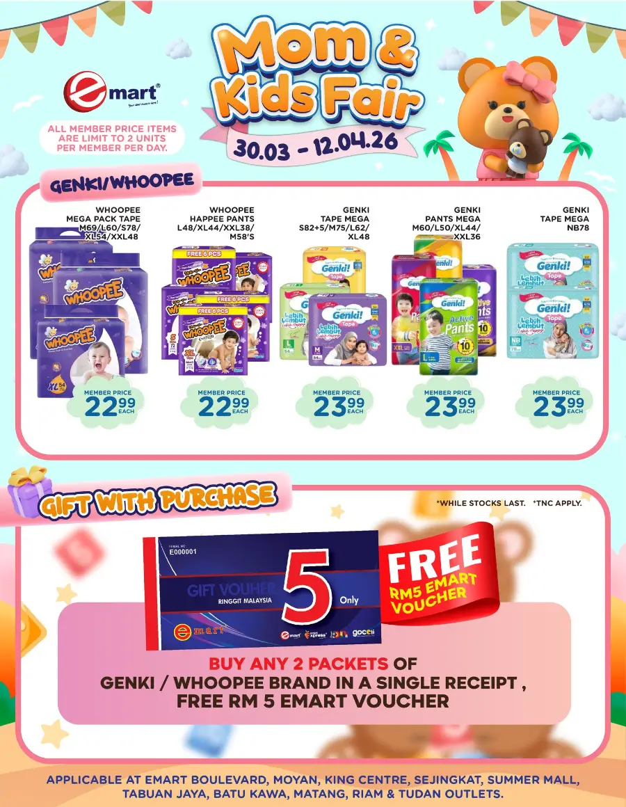 Emart Malaysia Mom & Kids Fair | Ends 12 April