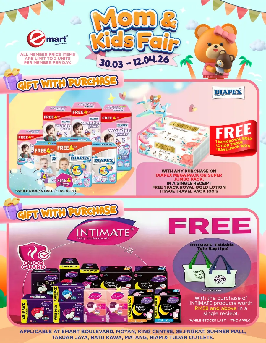 Emart Malaysia Mom & Kids Fair | Ends 12 April