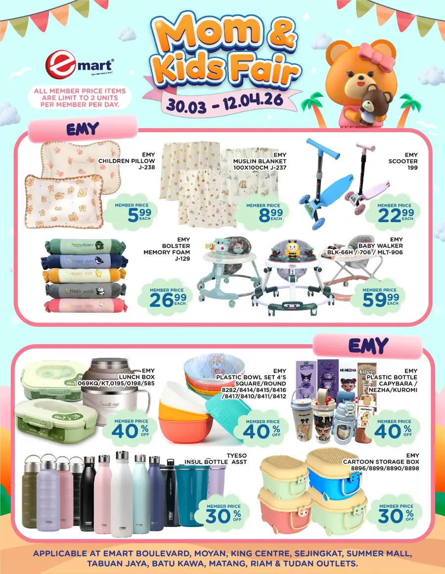Emart Malaysia Mom & Kids Fair | Ends 12 April