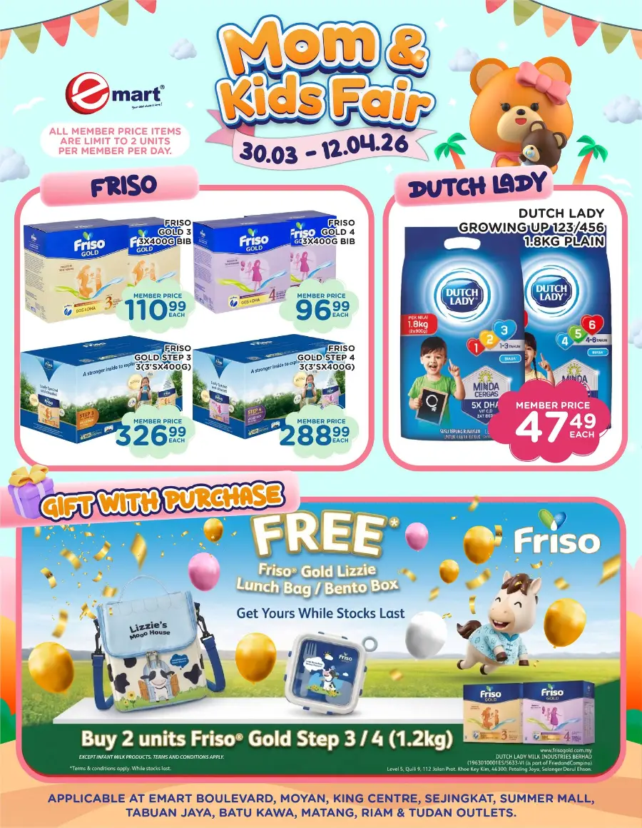 Emart Malaysia Mom & Kids Fair | Ends 12 April