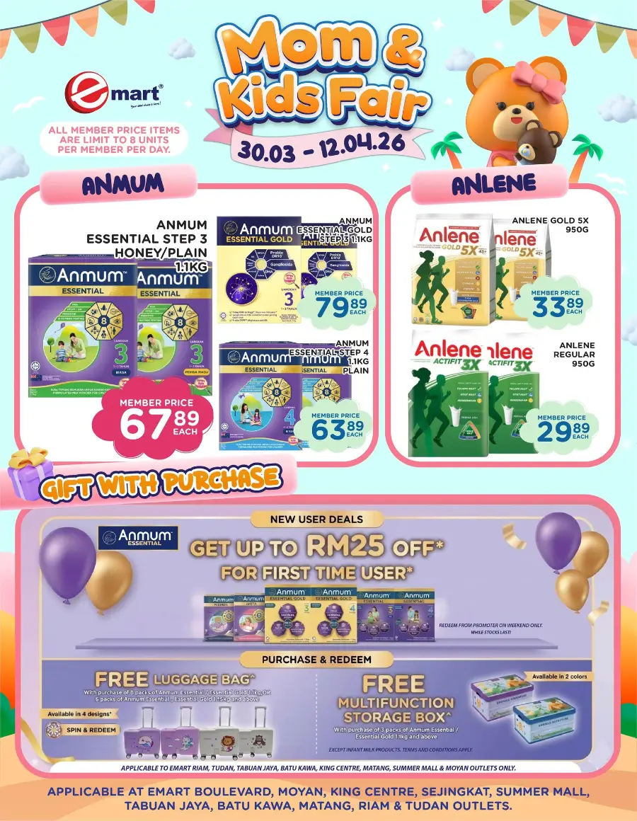 Emart Malaysia Mom & Kids Fair | Ends 12 April