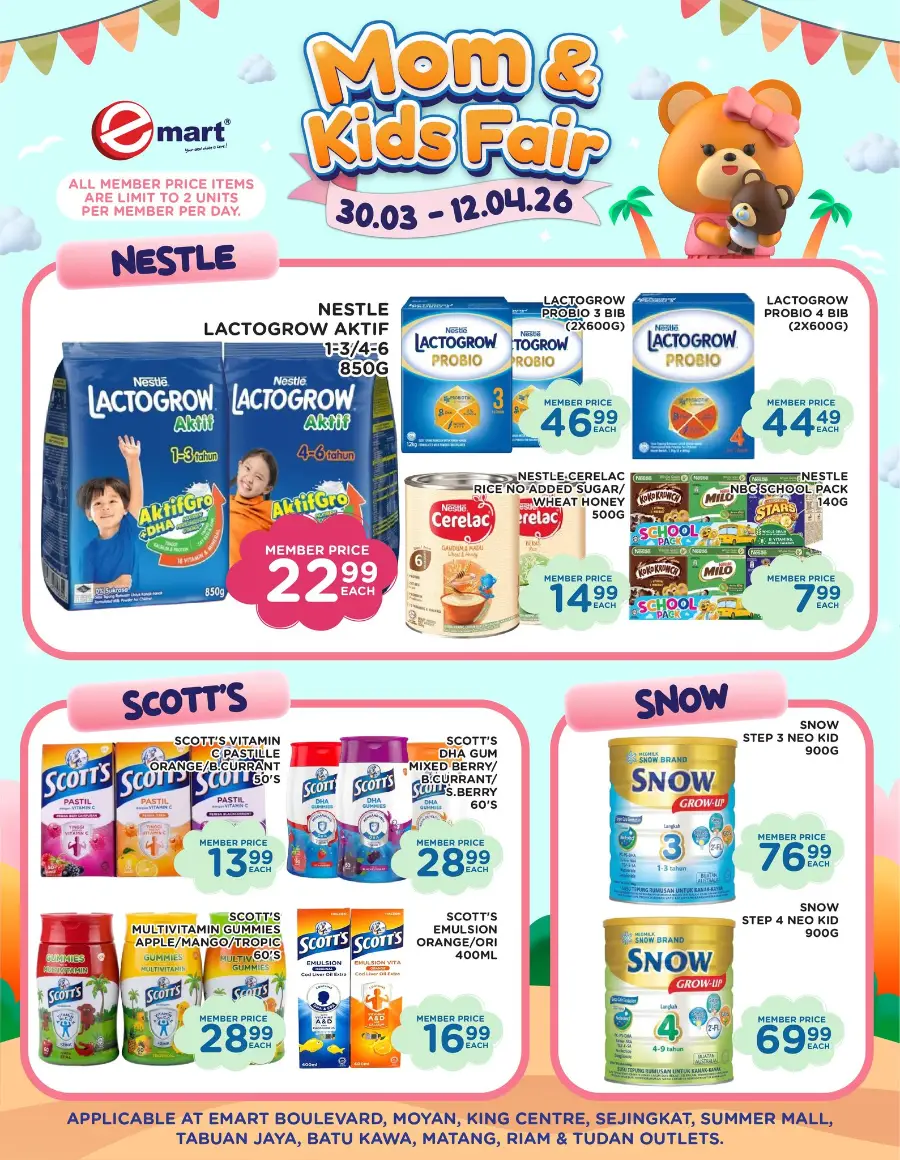 Emart Malaysia Mom & Kids Fair | Ends 12 April