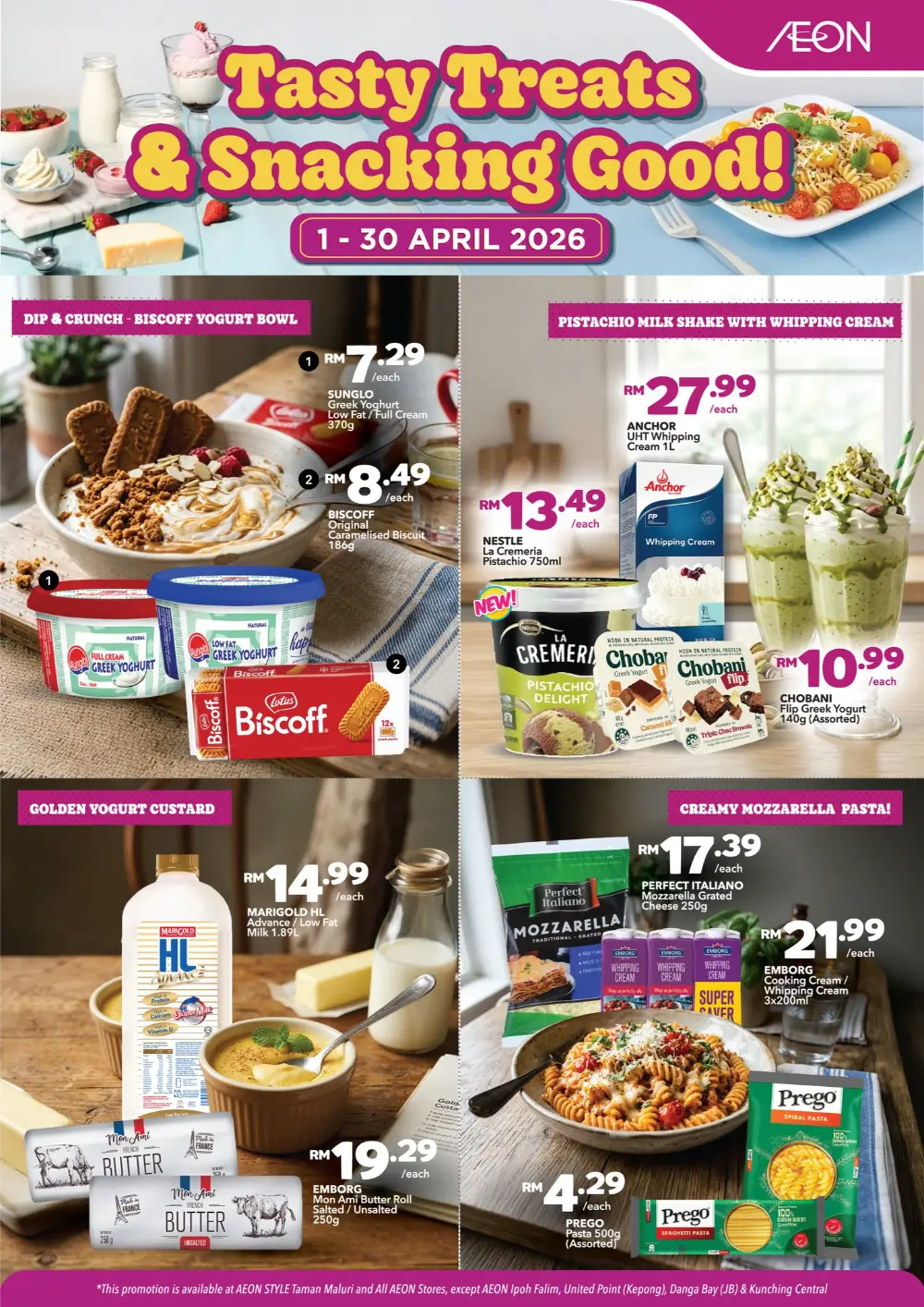 AEON Malaysia Tasty Treats & Snacking Offers | Ends 30 April