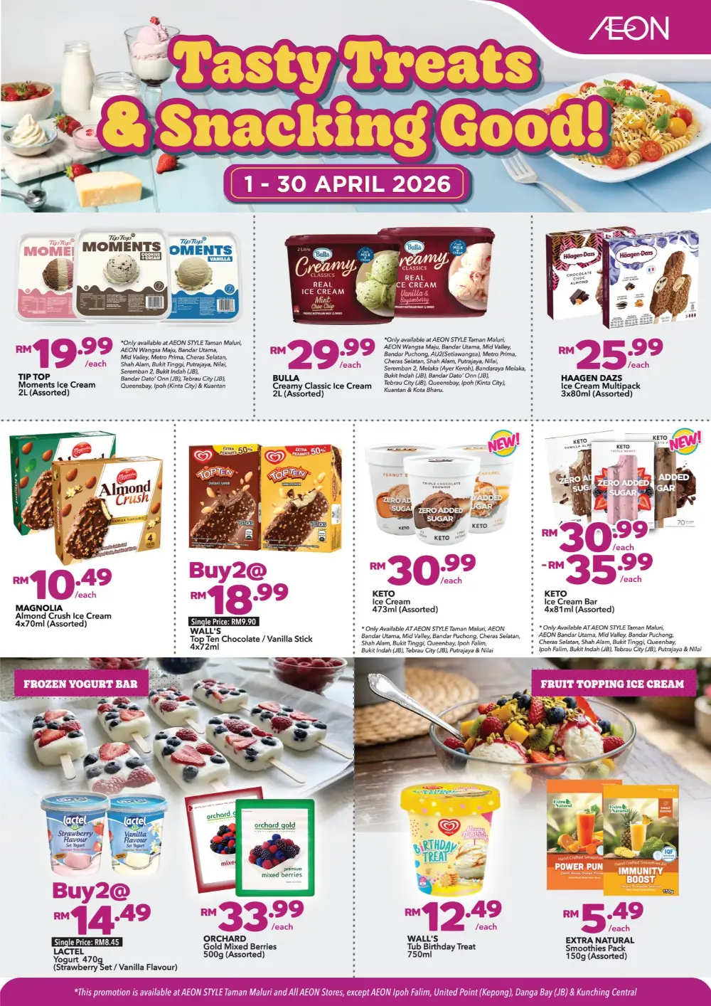 AEON Malaysia Tasty Treats & Snacking Offers | Ends 30 April