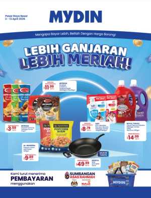Mydin Malaysia Lebih Ganjaran Promo | Ends 13 Apr In Mydin Kuala Lumpur,Labuan,Putrajaya,Johor,Kedah,Kelantan,Malacca,Negeri Sembilan,Pahang,Penang,Perak,Perlis,Sabah,Sarawak,Selangor,Terengganu