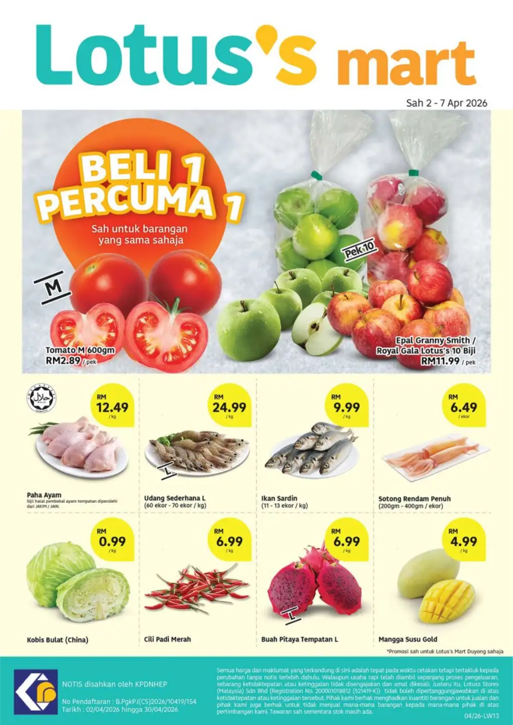 Lotus's Duyong Weekly Special | Ends 15 Apr