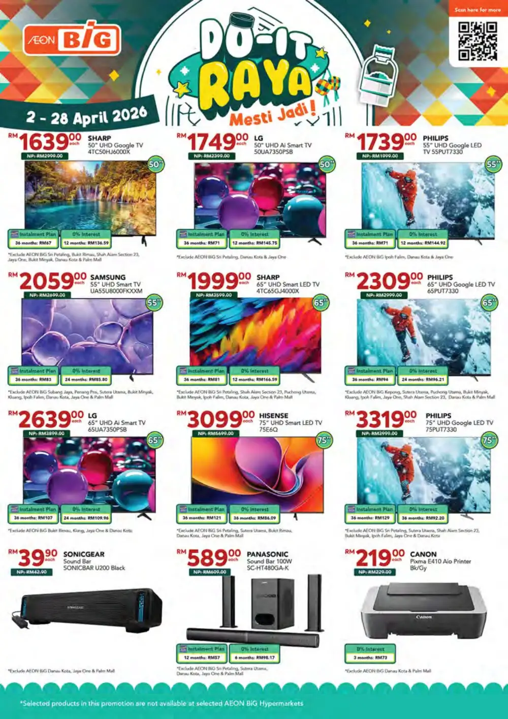 AEON BiG Malaysia Raya Deals | Ends 28 April