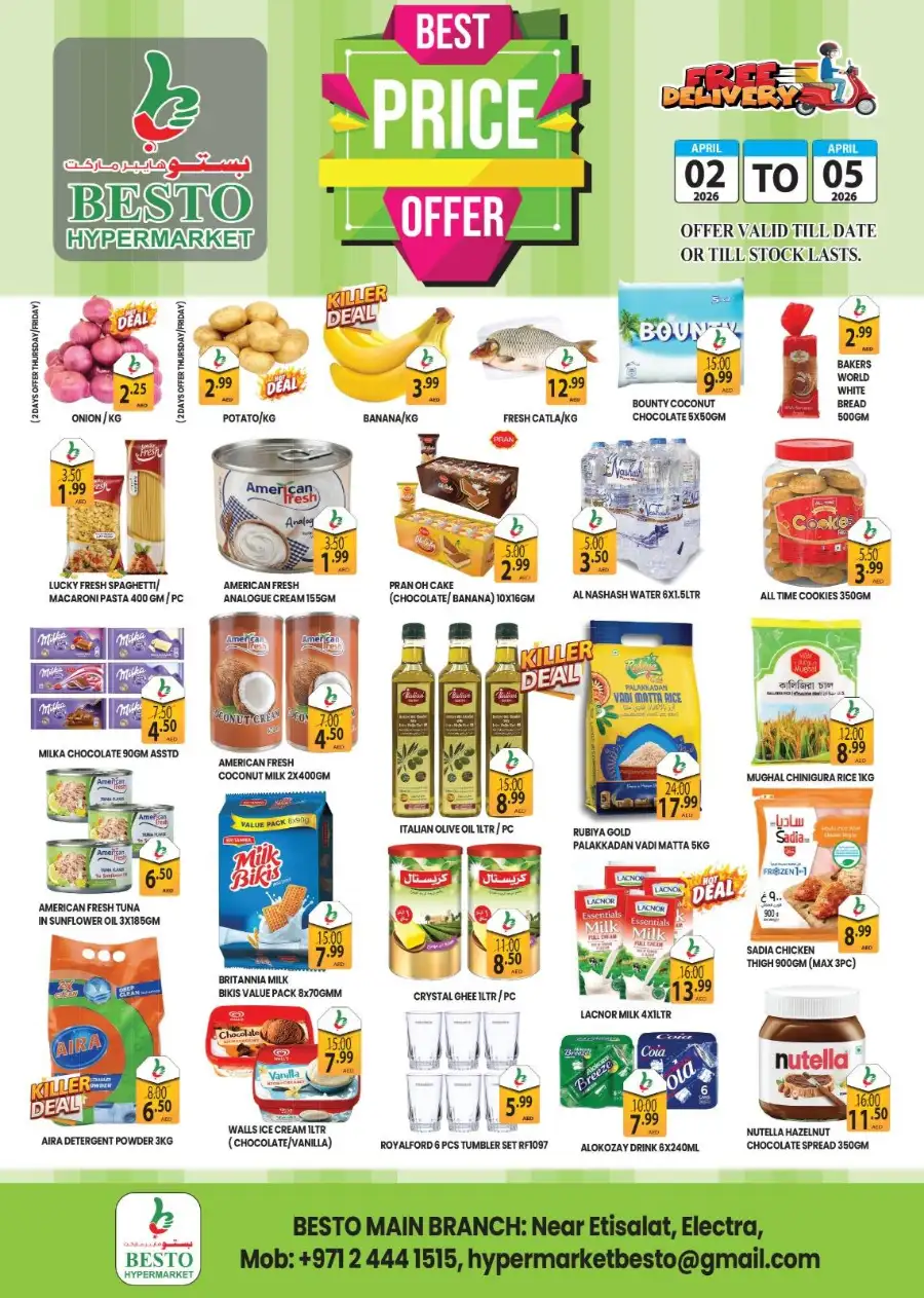 Besto Hypermarket Electra Abu Dhabi | Daily Grocery Offers & Deals
