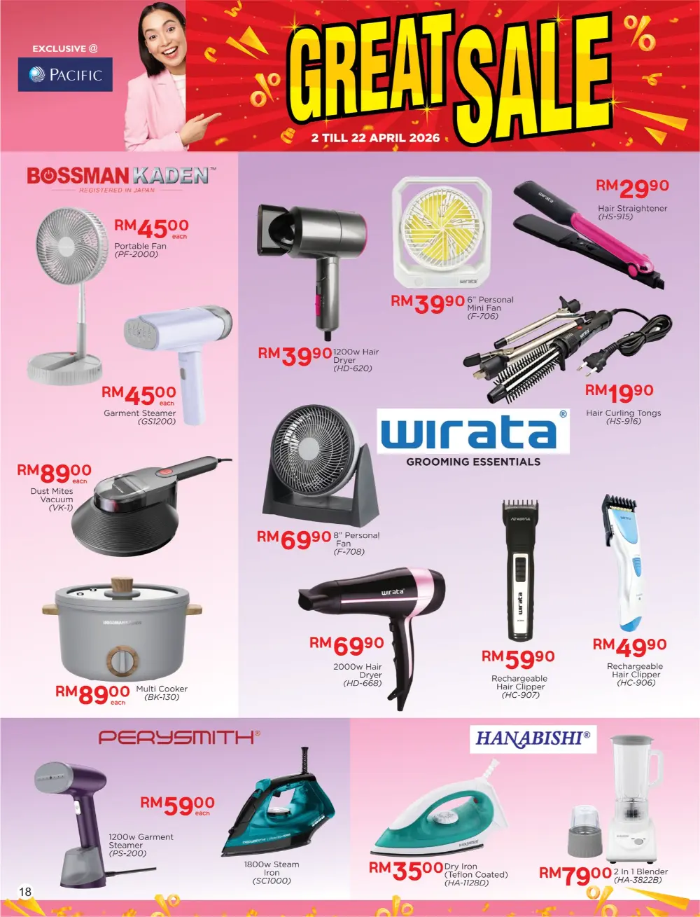 Pacific Malaysia Great Sale | Ends April 22