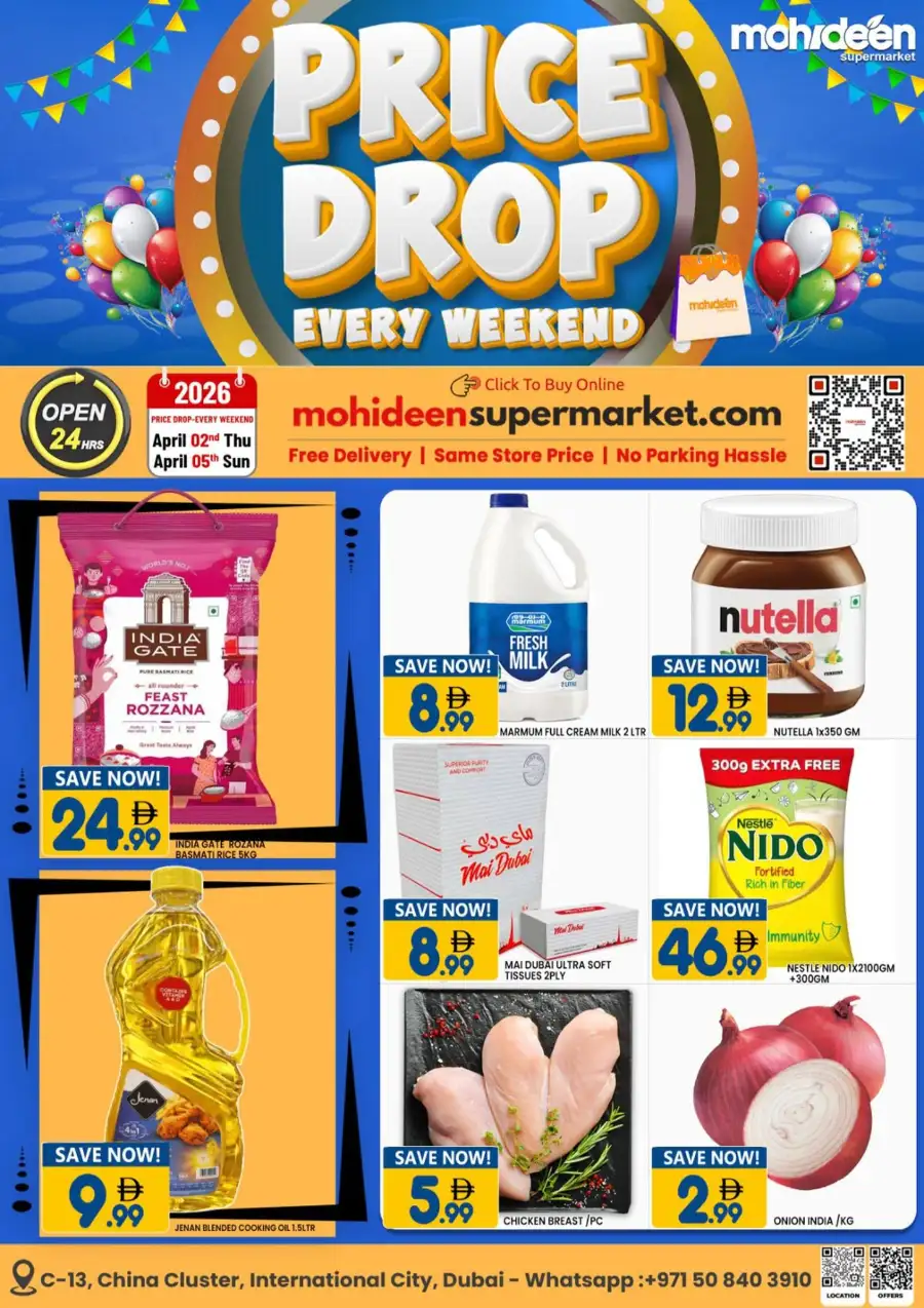 Mohideen Supermarket Dubai | Weekend Price Drop Deals April 02-05