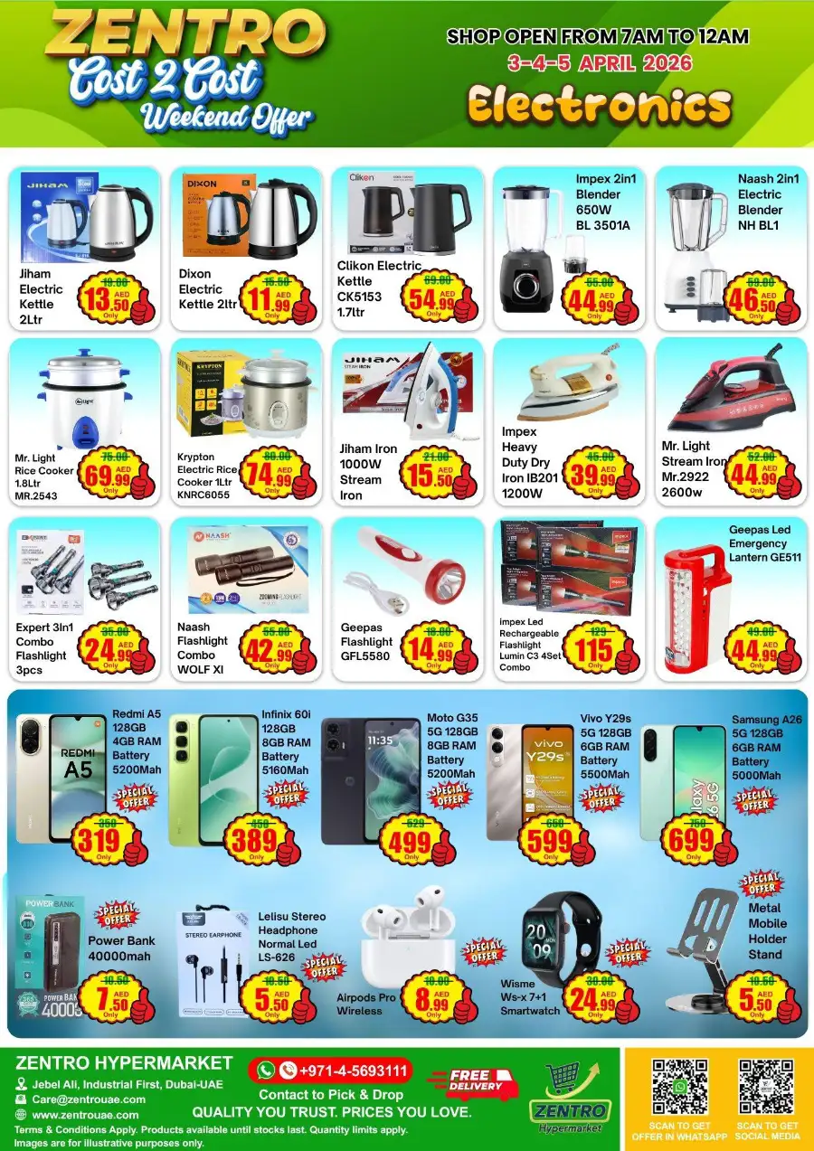 Zentro Jebel Ali: Cost 2 Cost Weekend Grocery Offers | April 3-5, 2026