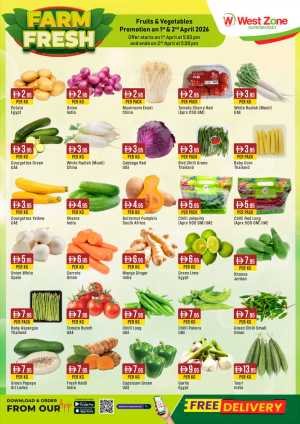 West Zone UAE Farm Fresh Promo | Ends Thursday In West Zone Supermarket Dubai,Abu Dhabi,Sharjah / Ajman