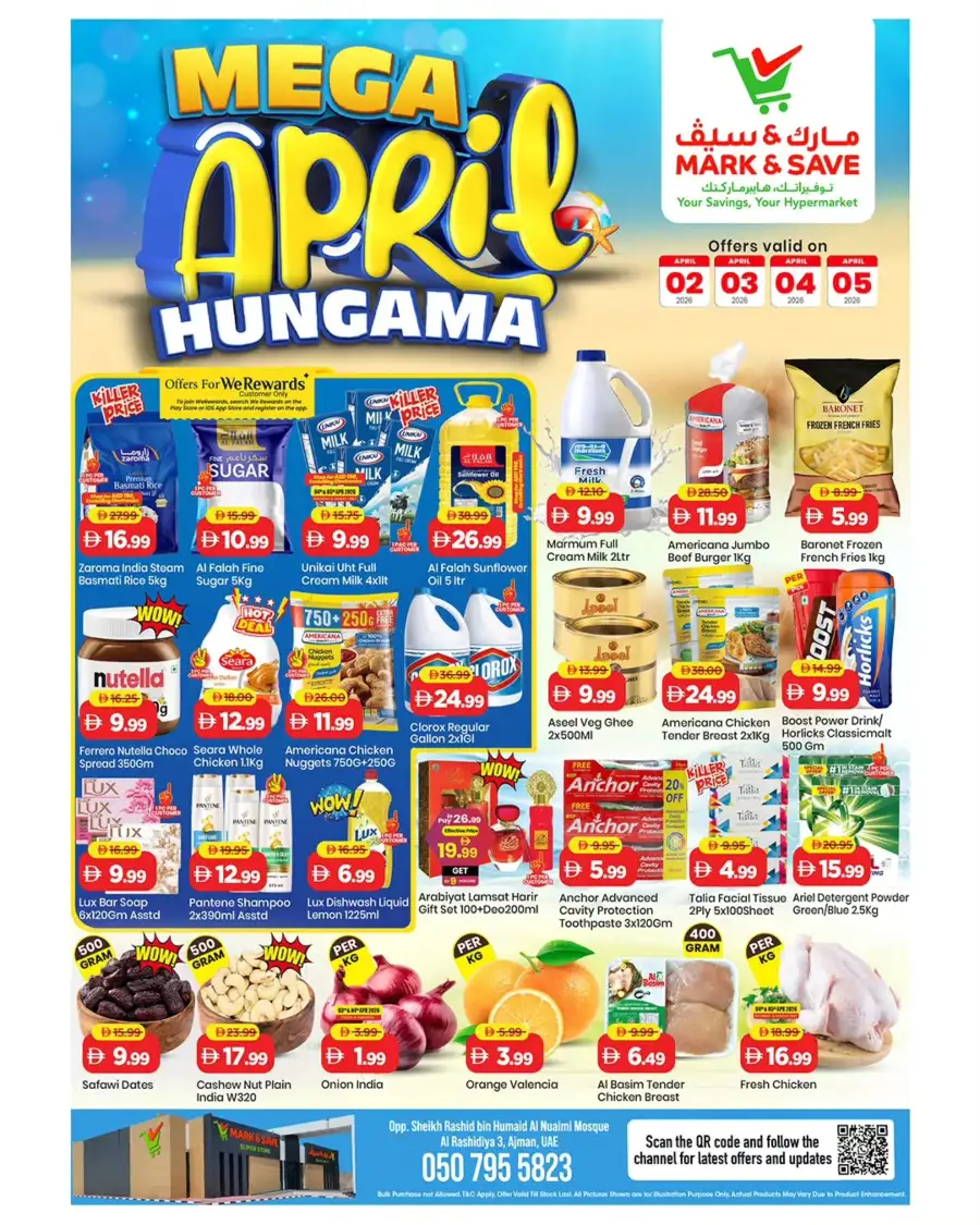 Mark & Save Al Rashidiya Ajman | Mega April Hungama Grocery Offers April 2-5