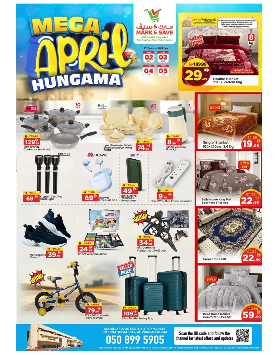 Mark & Save Dubai Al Warsan | Mega April Hungama Grocery Offers Apr 02-05