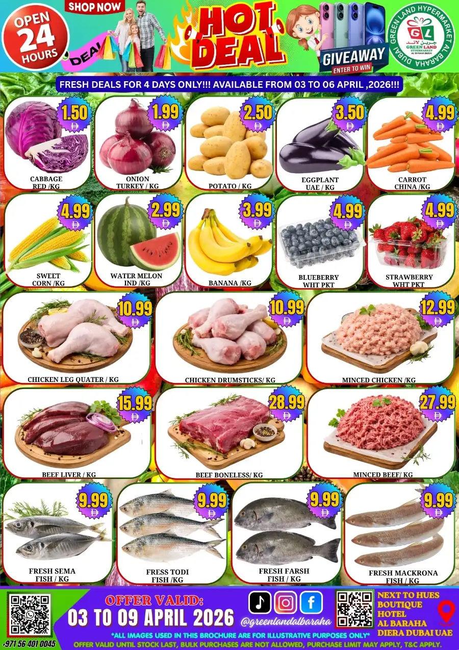 Green Land Hypermarket Dubai | Best Grocery Offers Al Baraha Deira