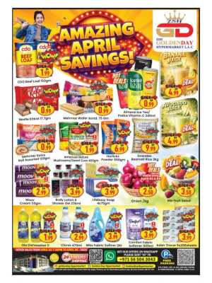 ZSH Golden Day Satwa Dubai April Savings | Ends Wed In ZSH Golden Day Hypermarket Dubai