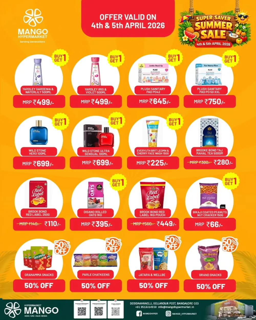 Mango Hypermarket Bangalore Summer Sale | Ends Sunday