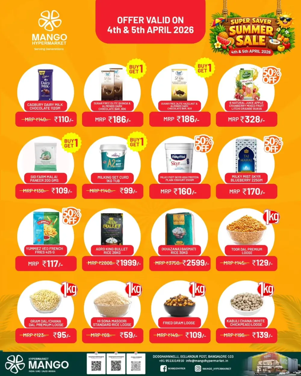Mango Hypermarket Bangalore Summer Sale | Ends Sunday