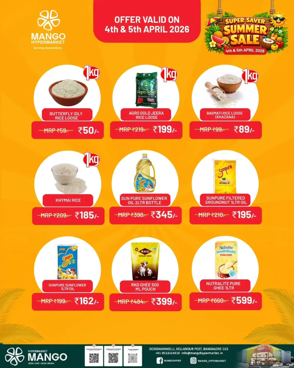 Mango Hypermarket Bangalore Summer Sale | Ends Sunday