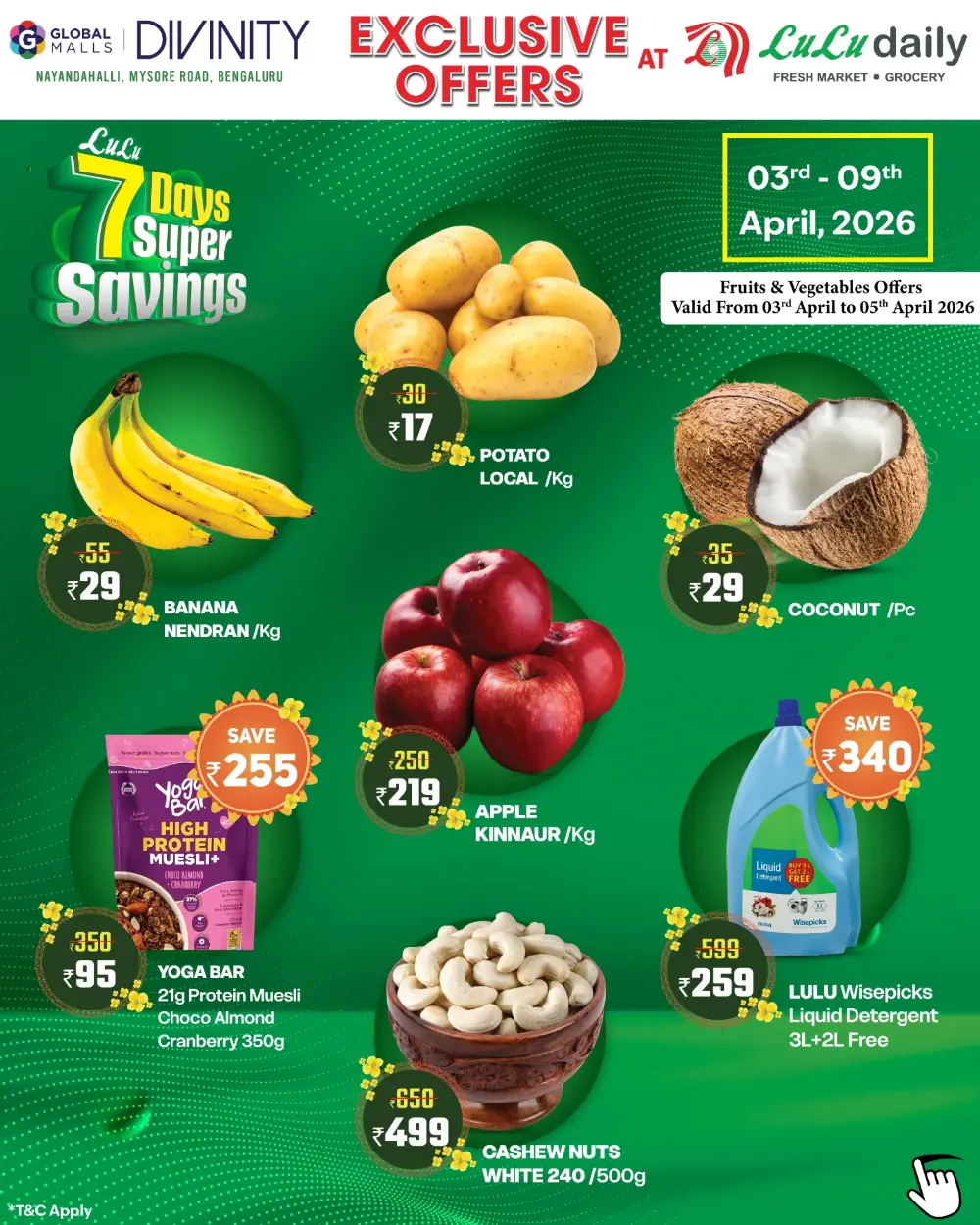 LuLu Daily Global Malls Bengaluru 7 Days Super Savings