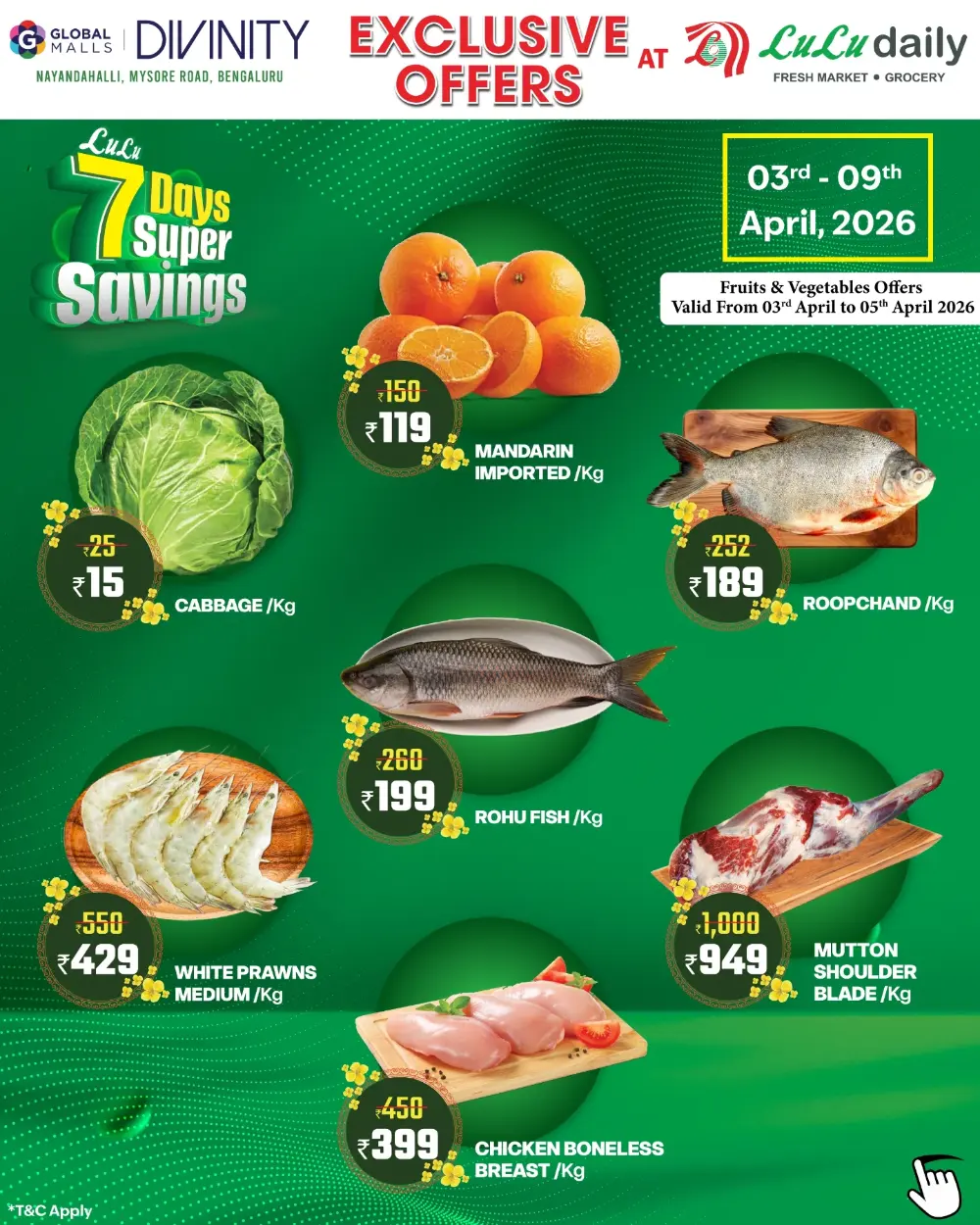 LuLu Daily Global Malls Bengaluru 7 Days Super Savings