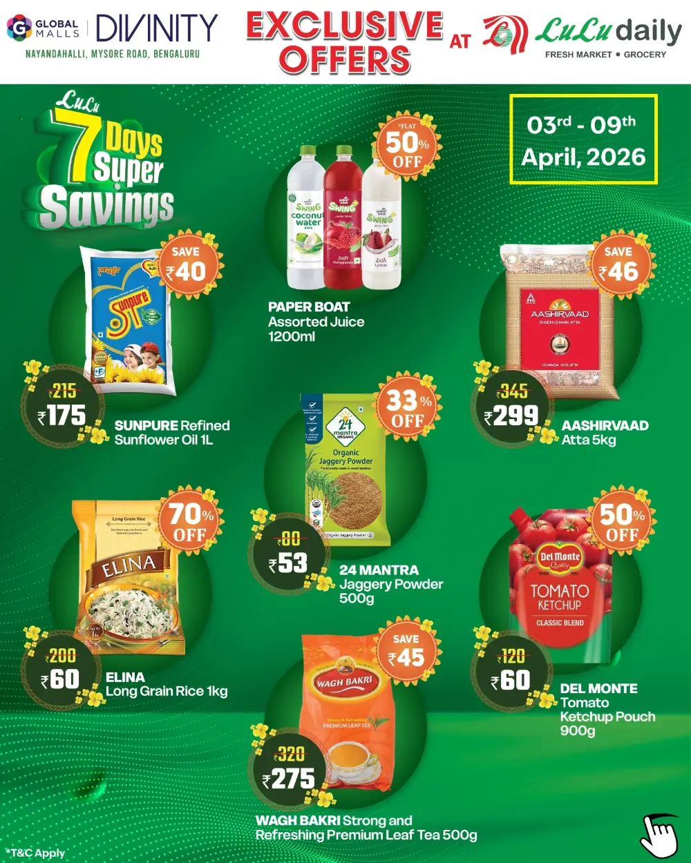 LuLu Daily Global Malls Bengaluru 7 Days Super Savings