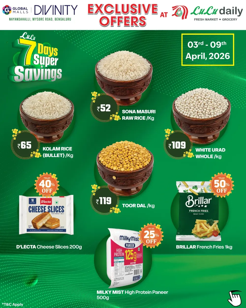 LuLu Daily Global Malls Bengaluru 7 Days Super Savings