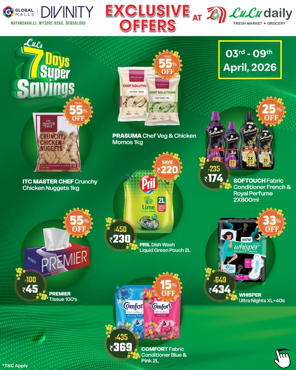 LuLu Daily Global Malls Bengaluru 7 Days Super Savings